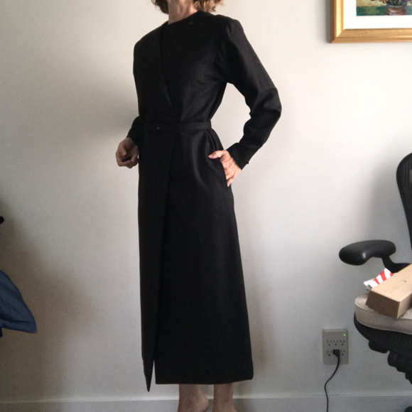 VINTAGE: Ralph Lauren purple label belted wool dress sz 4 - Picture 1 of 8